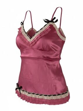 Gold Hawk 100% silk raspberry tank